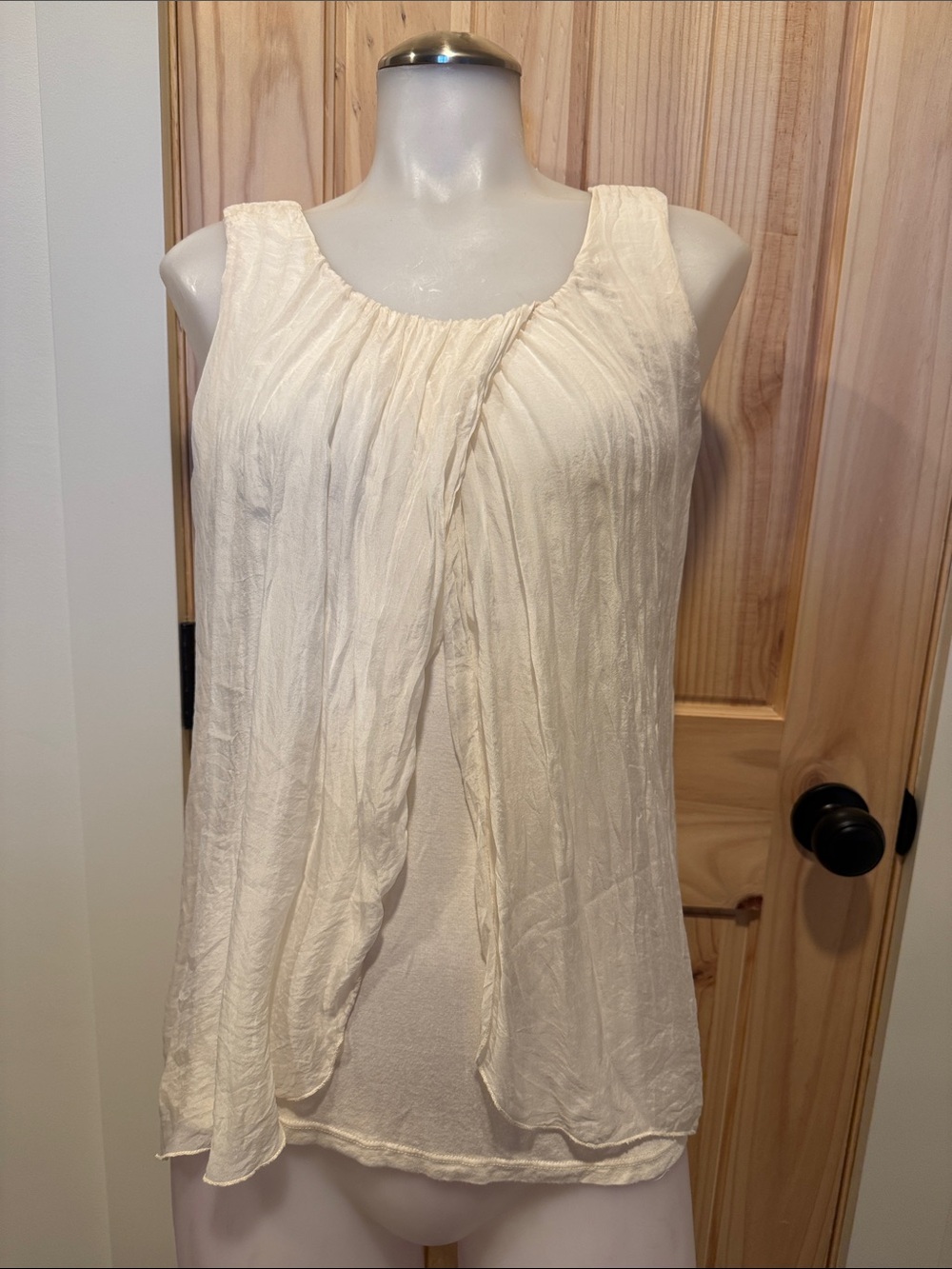 Bellambra Cream Sleeveless Flowing Tank Top